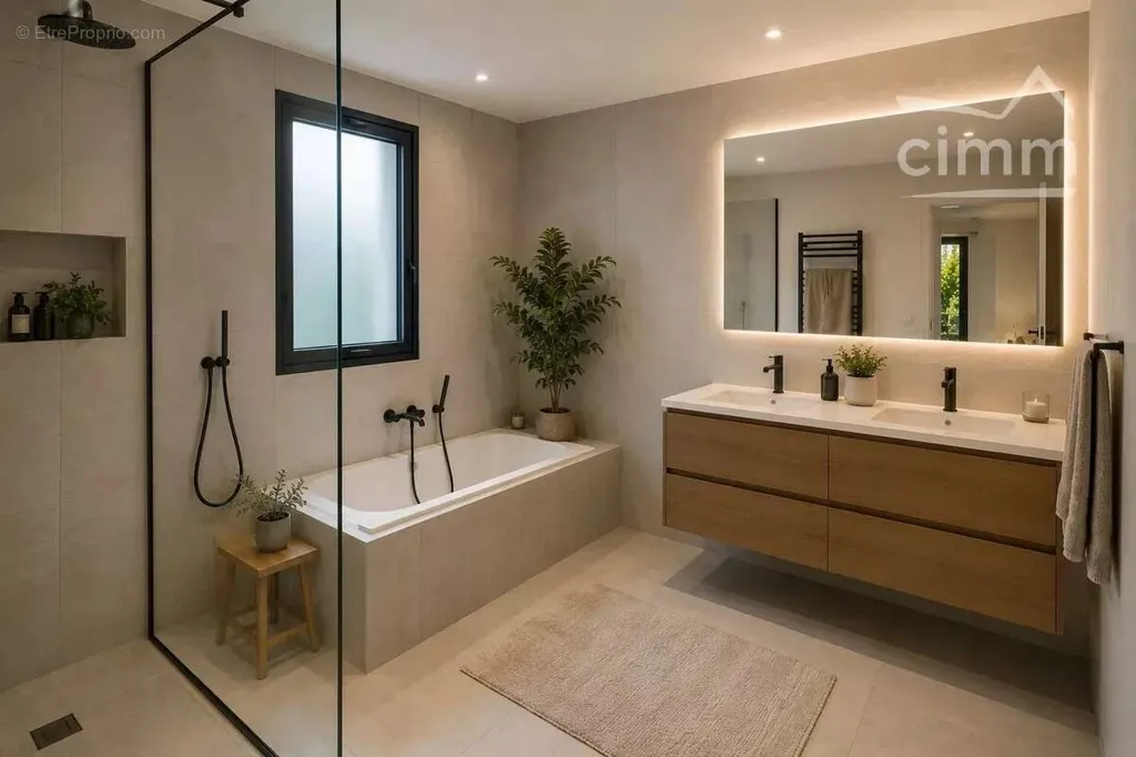 Bagni - Contemporary Villa Plot with Pool near Lyon