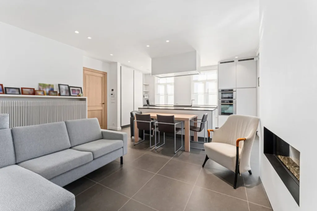 Living Room - Contemporary Villa with Terrace in Wingene