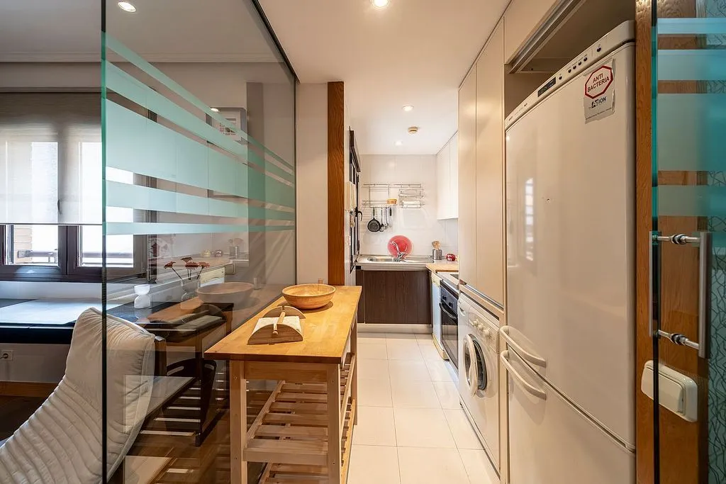 Köök - 1-Bed Flat with Pool in Legazpi