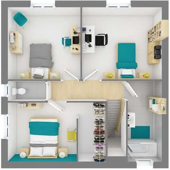Plaan - New 4-Piece House with Garden in Valmont