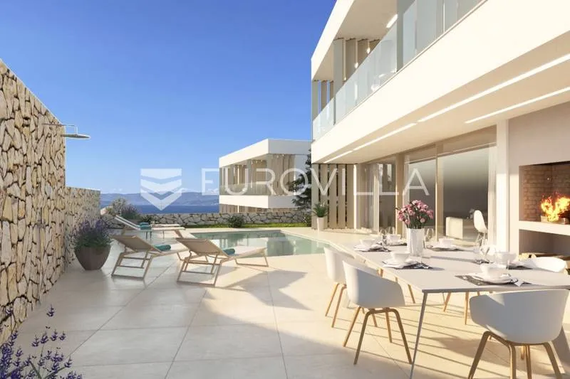 Piscine - Luxury Villa with Sea View near Brač Coast