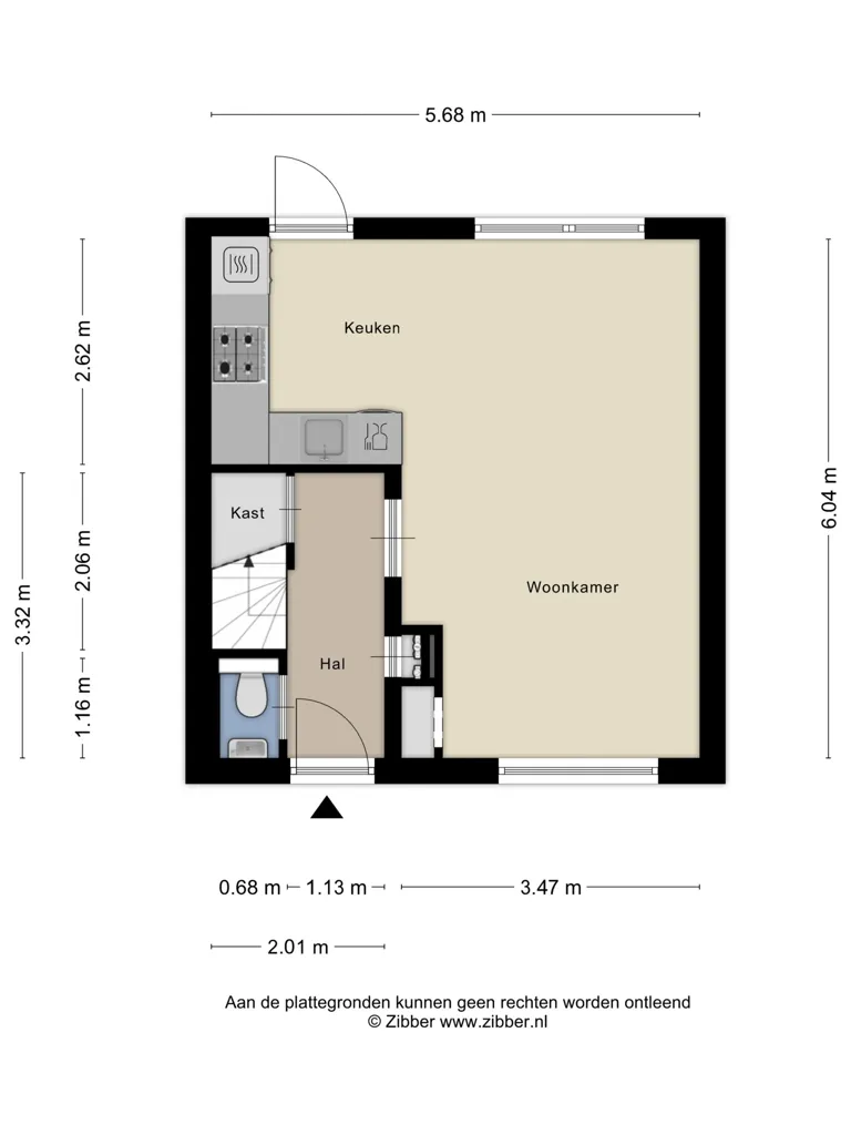 Floor Plan - Modernised House with Garden in Pernis, Rotterdam