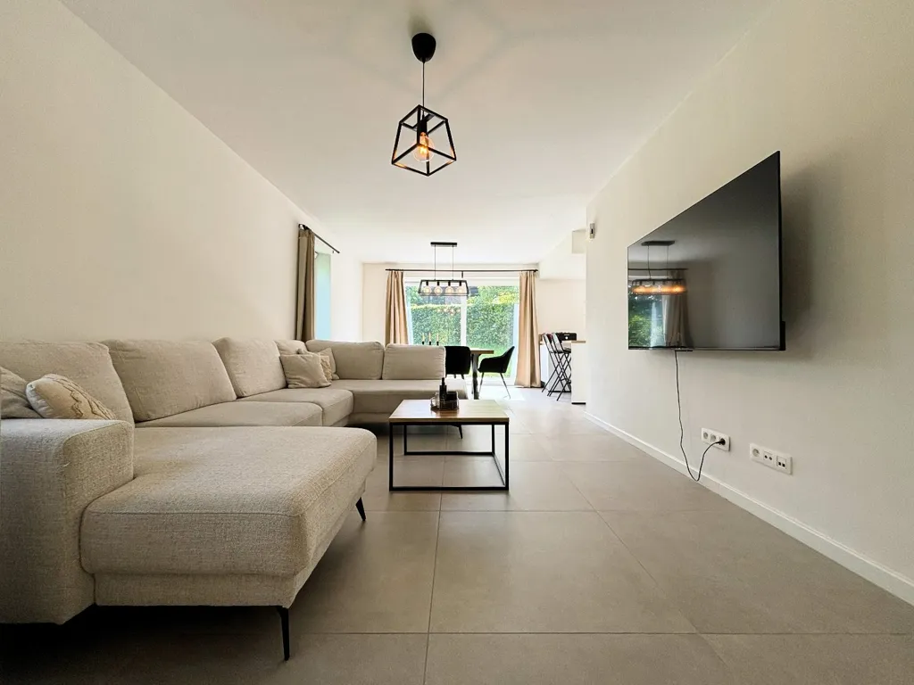 Living Room - Modern Open-Plan House with Garden in Berlare