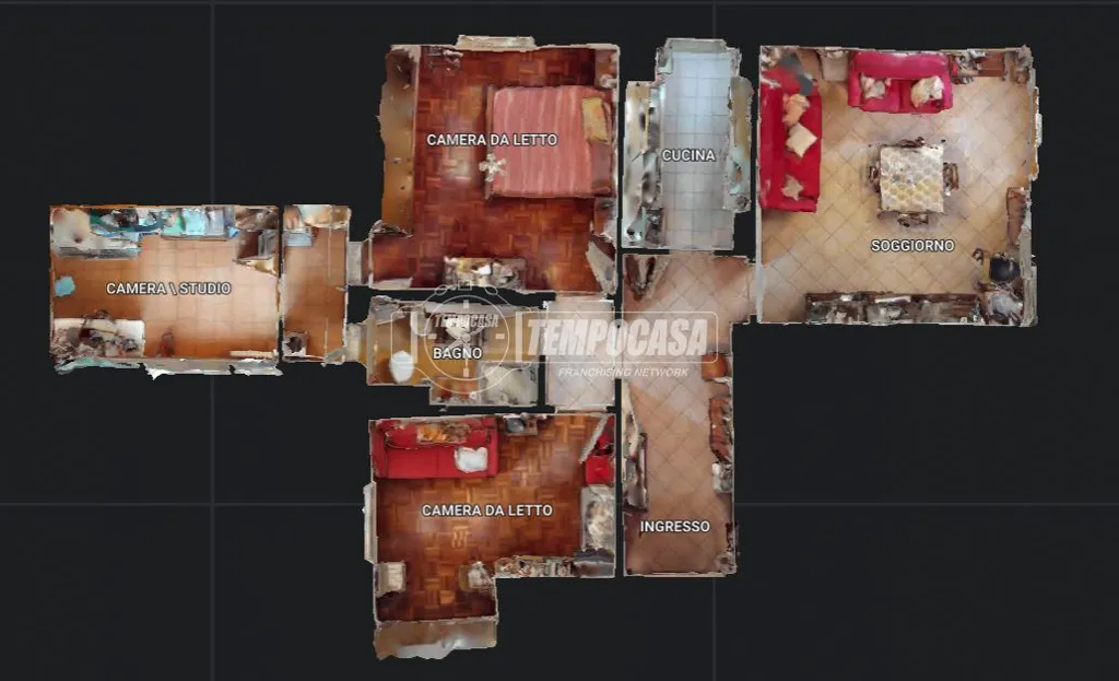 Floor Plan - Trilocale with Lake View in Mantua