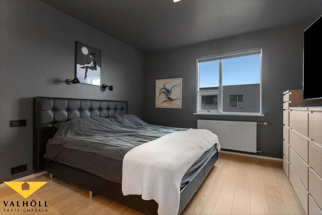 Camere da letto - Accessible Three-Bedroom Flat with Balcony in Akrahverfi