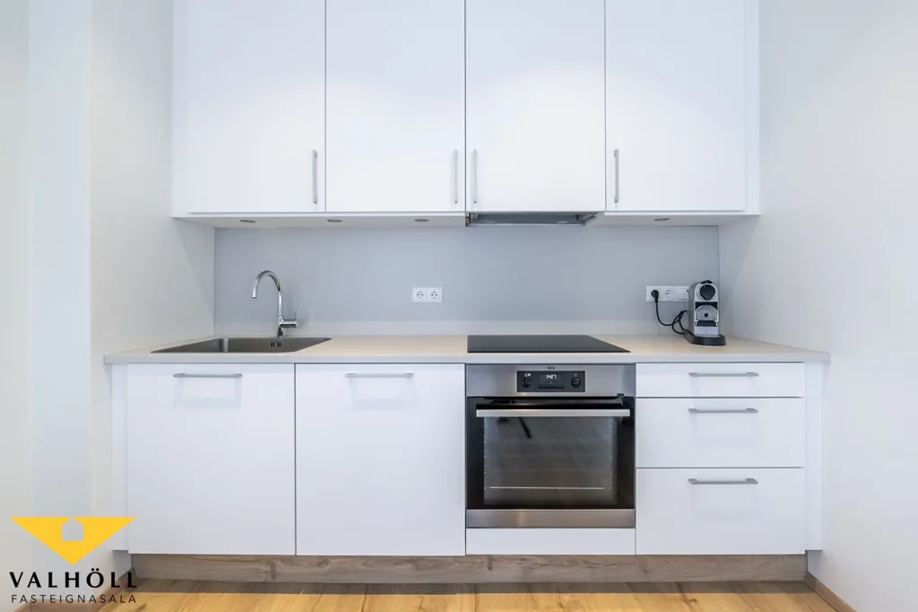 Köök - Modern Apartment with Balcony in Reykjavik