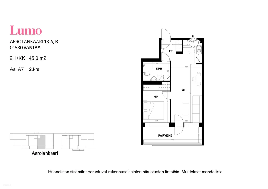 Plan - Spacious Apartment with Balcony in Veromies, Vantaa