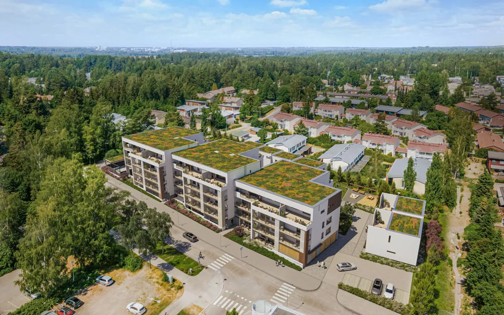 Vista aerea - New Build Apartment with Balcony in Espoo