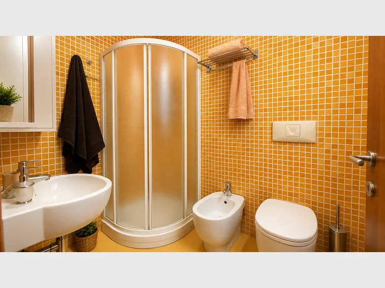 Salles de bain - Apartment with Private Garden in Fiuggi