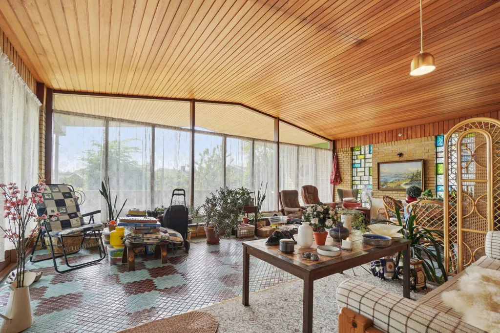 Living Room - 1970s Villa with Garden in Rønne