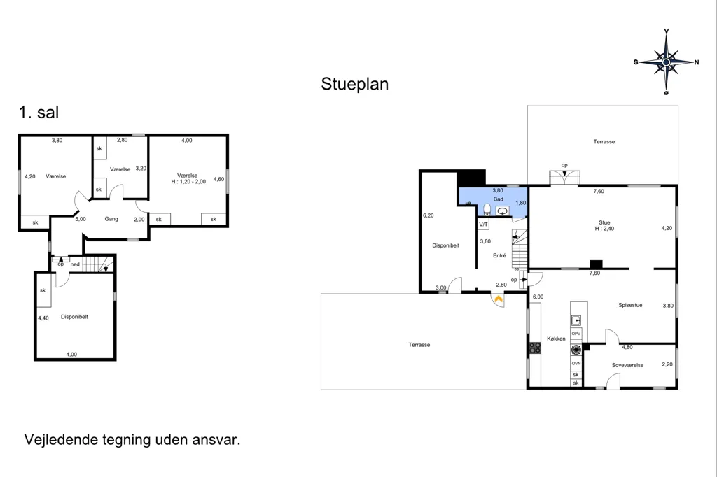 Plan - Maison 5 pièces à Kværndrup