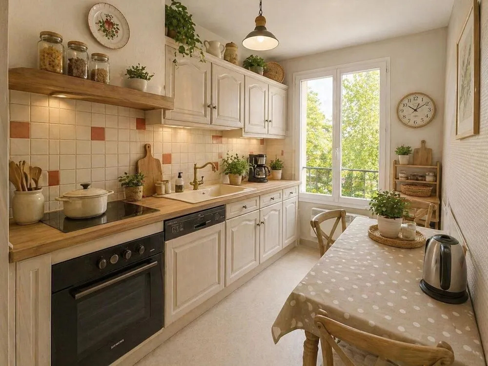 Cuisine - Appartement 3 Pièces avec Vue Dégagée à Rouen
