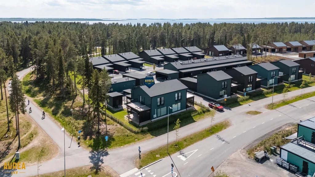 Aerial - Modern Apartment with Sea View in Oulu