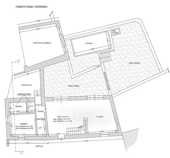 Plaan - Rustic House with Pool in Somano