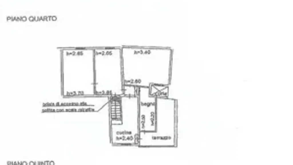 Floor Plan - Rustic Apartment with Terrace in Florence