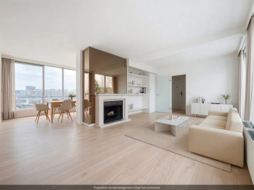 Living Room - Duplex and Studio with Terraces in Jette