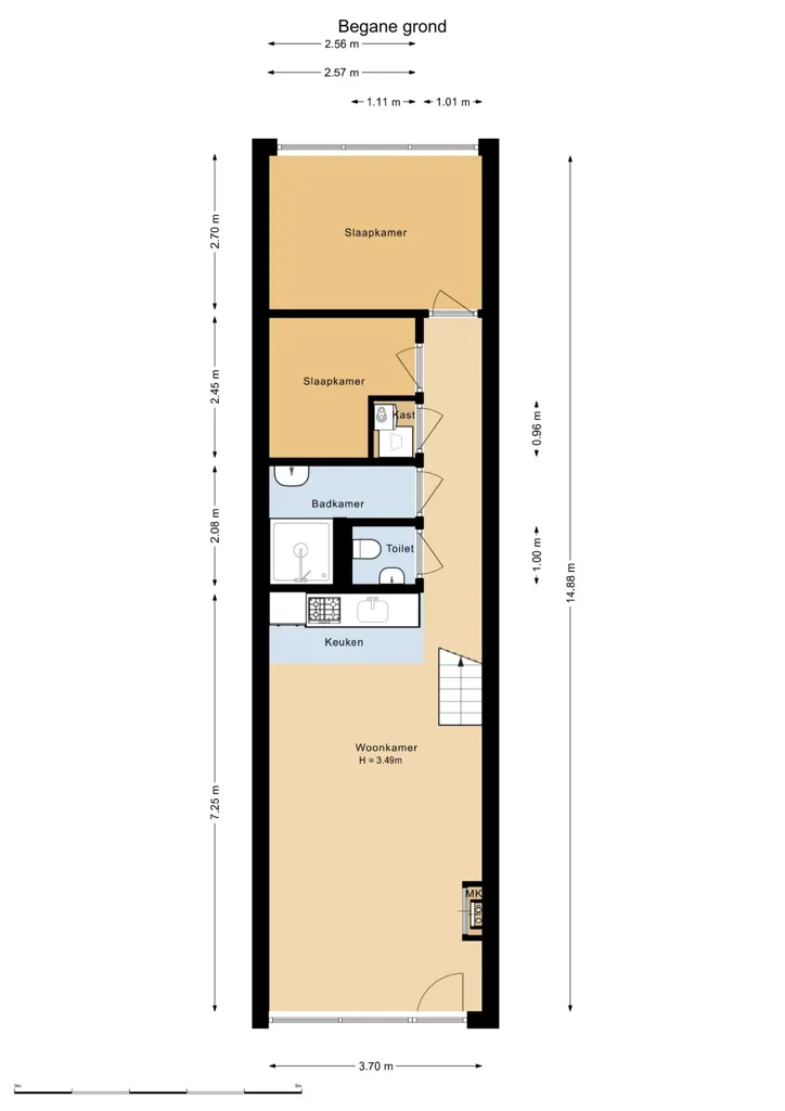 Plaan - Modern Apartment with Large Windows in Oud-West
