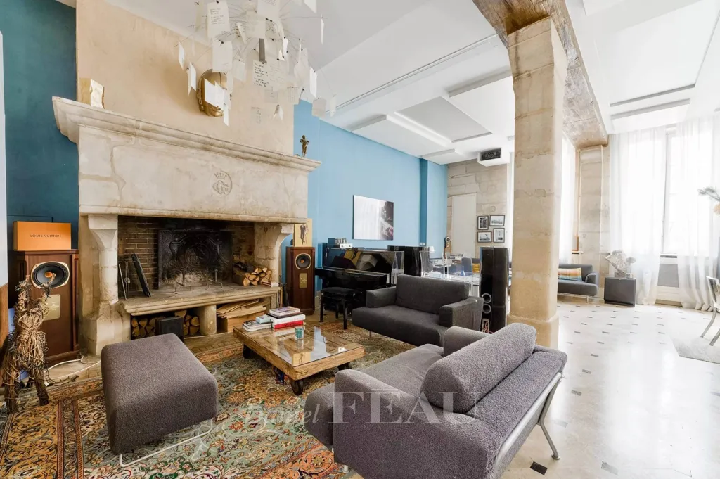 Soggiorno - Duplex Apartment with Courtyard View in Paris 4th