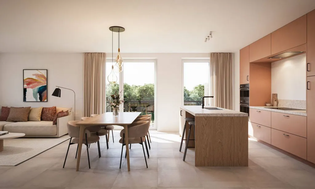 Cuisine - Maison moderne avec garage intégré à Sijsele
