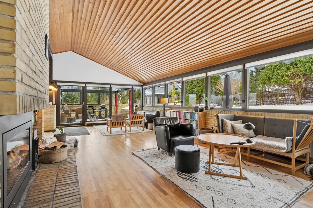Living Room - Architectural Villa with Unique View in Gl. Holte