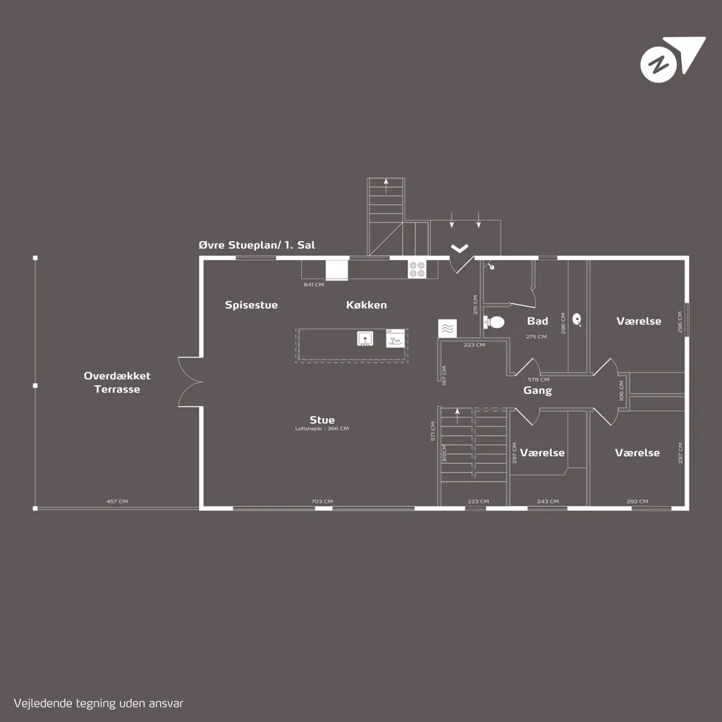 Plaan - Renovated Villa with City View in Vejby