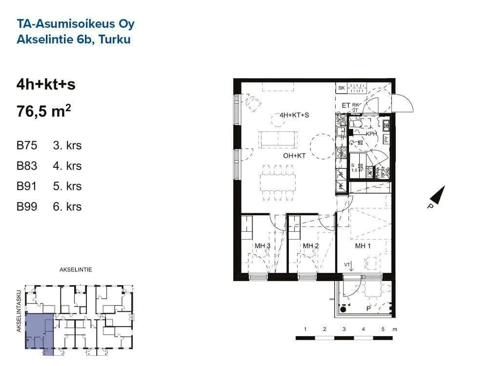 Plan - Right-of-Occupancy Flat with Sauna in Turku