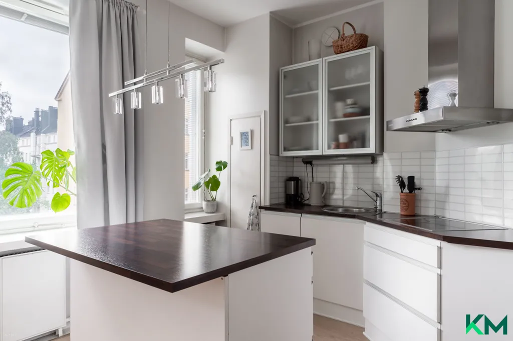 Cucina - Modern Flat with Garden View in Taka-Töölö