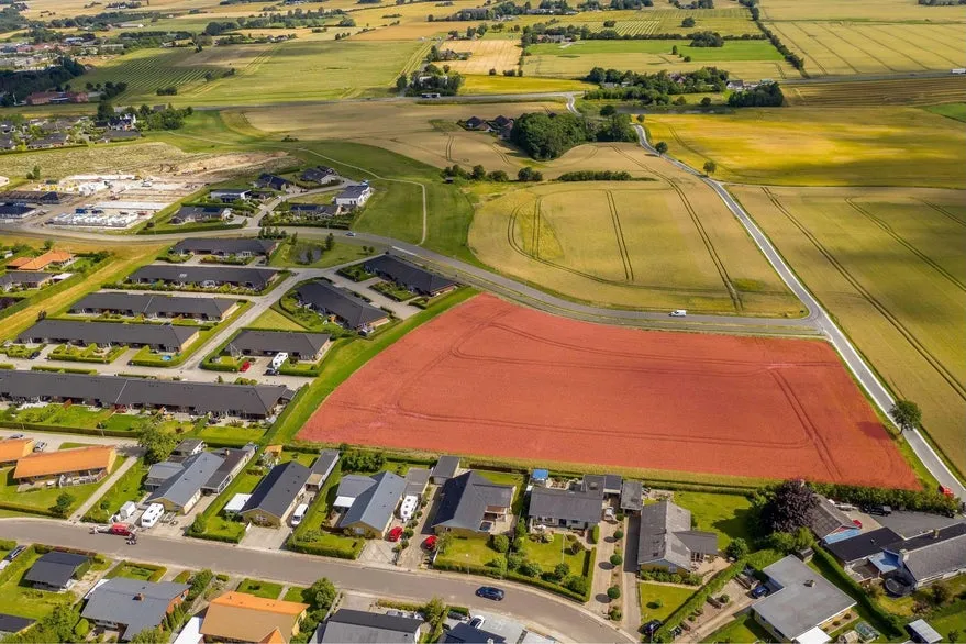 Vue aérienne - Open Building Plot with View in Rønnede