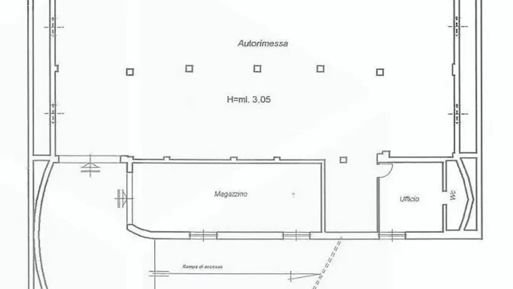 Plan - Garage with Ramp in Ciampino