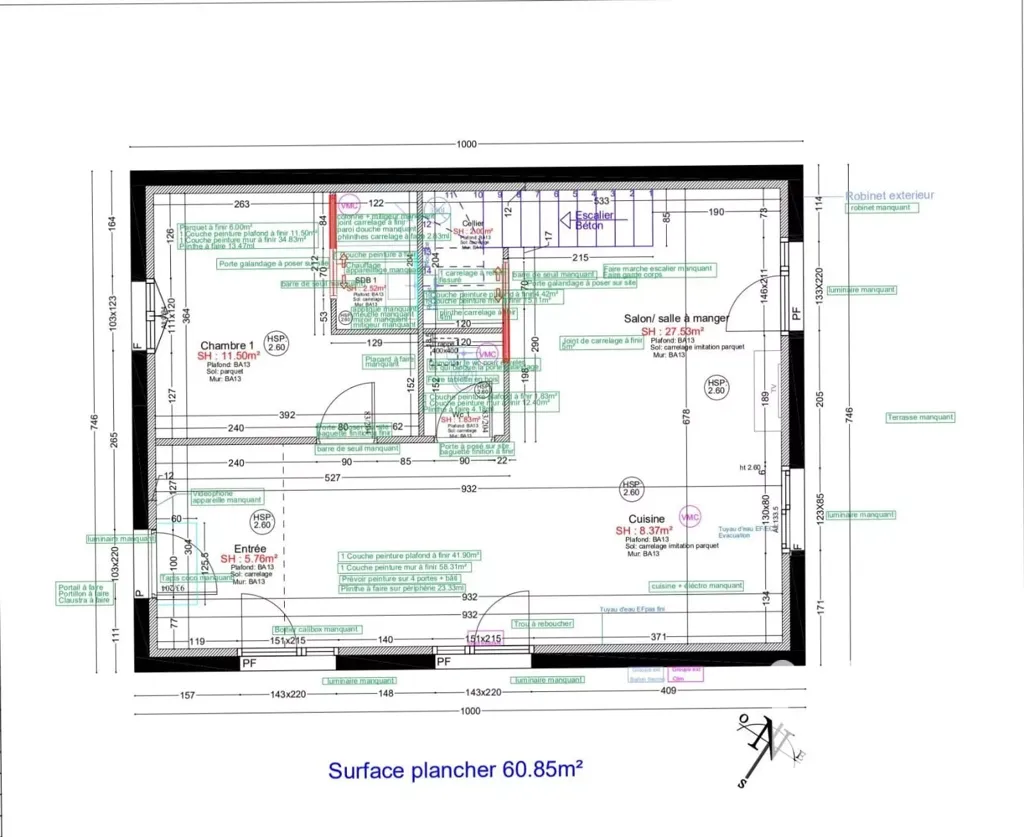 Plaan - New House with Annex in Talence