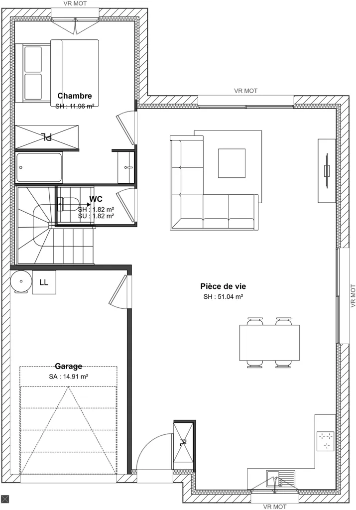 Plaan - Contemporary Villa with Garden in Baho