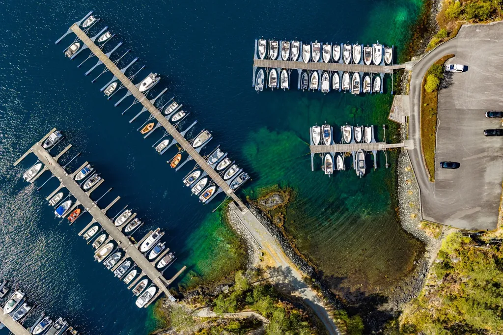 Vue aérienne - Holiday Cottage with Marina Spots in Forstrøno