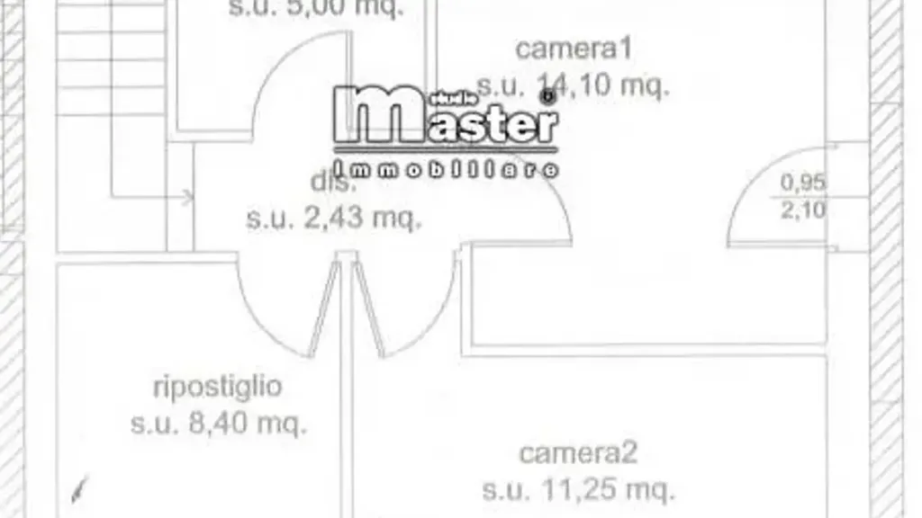 Plan - Attico with South-Facing Terrace in Treviso