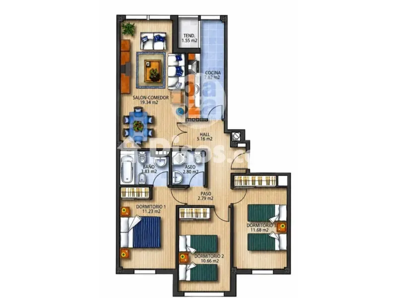 Plan - Apartment with Terrace in Burgos