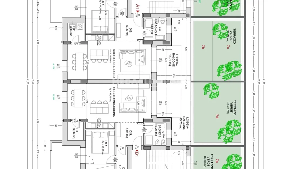 Plan - Luxury Apartment with Terrace in Modena