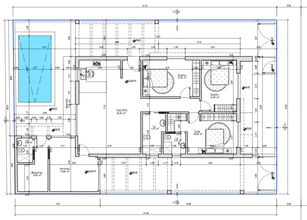 Plan - Luxury House with Pool in Seixal