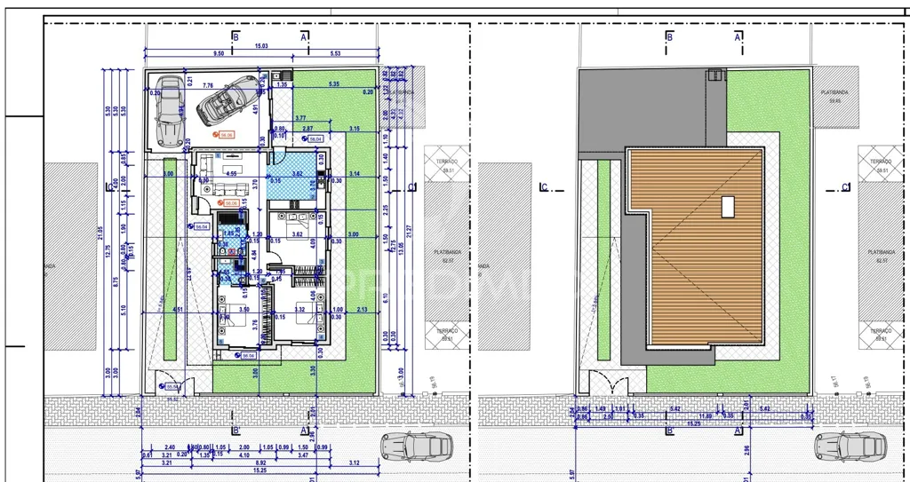 Plan - Contemporary Detached House in Pinhal General