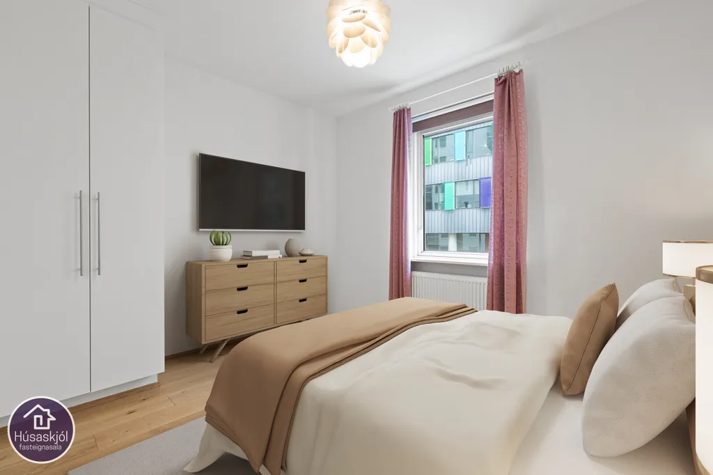 Bedrooms - Apartment with Balcony in Reykjavik