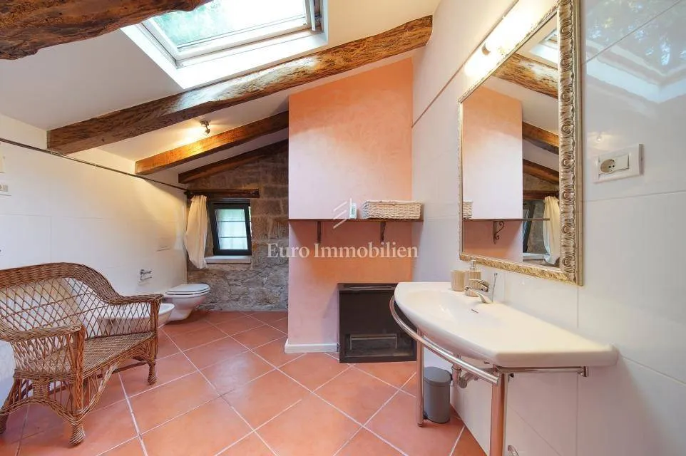 Salles de bain - Renovated Estate with Panoramic Views in Lupoglav