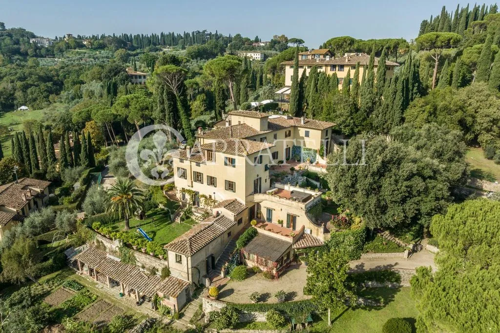 Vue aérienne - Historic Villa with Private Park in Florence