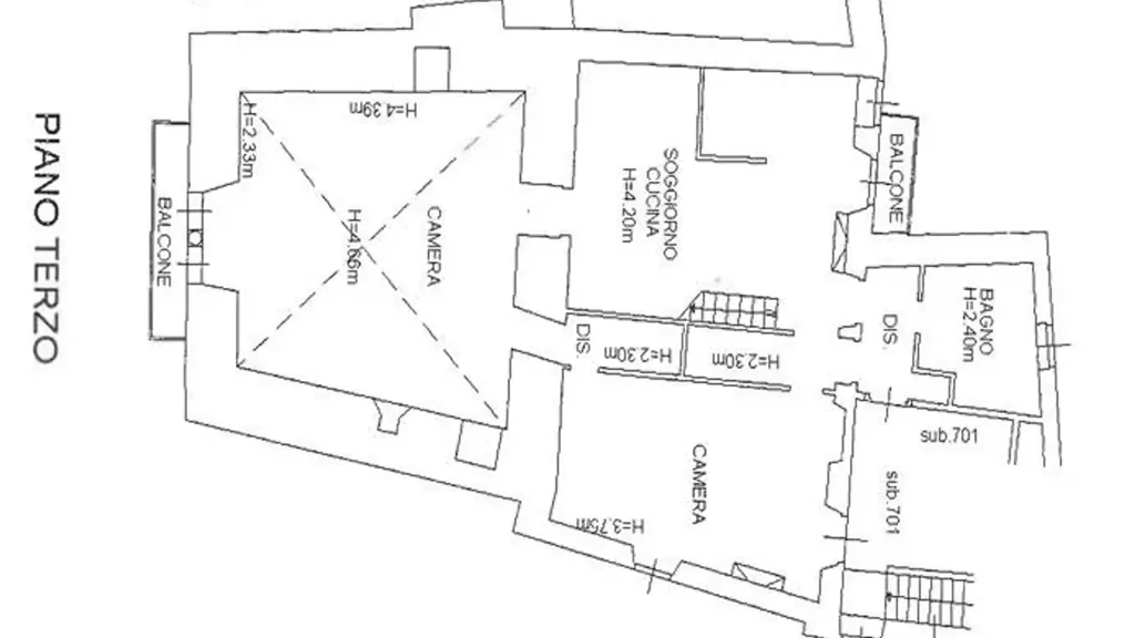 Plan - Panoramic Apartment in Historic Tower, Bergamo