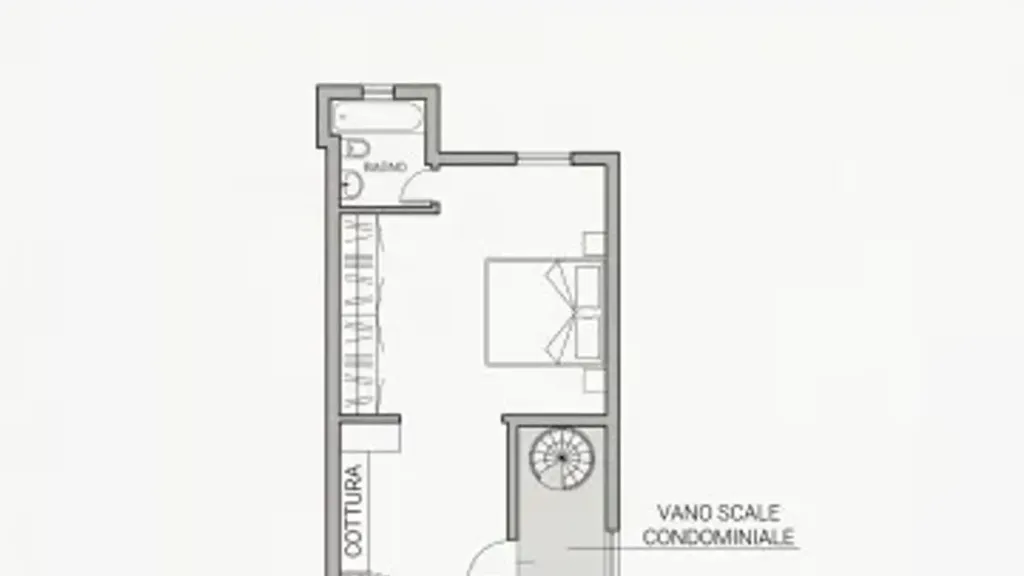 Plaan - Monolocale with Traditional Features in Florence