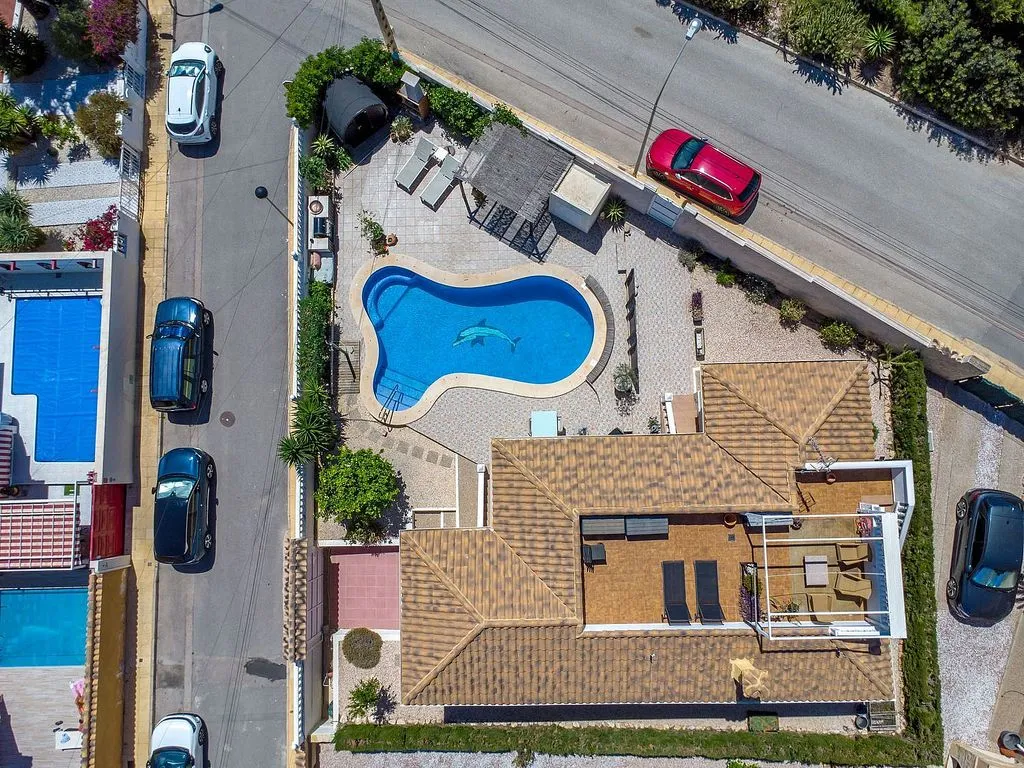 Aerial - Chalet with Pool and Sea View in El Galán