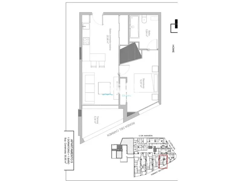 Planimetria - New Apartments with Central Location in Cáceres