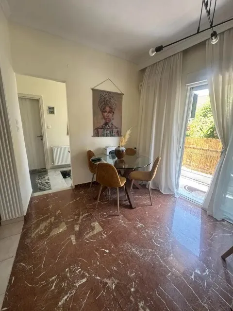 Dining Room - City View Flat with Solar Panels in Sykies