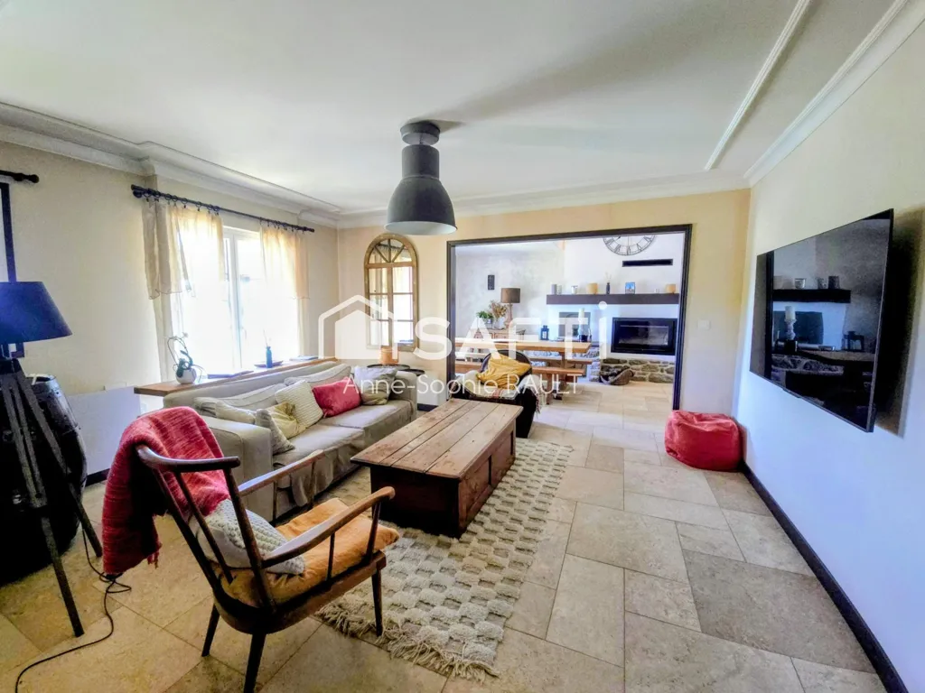 Séjour - Maison avec Piscine Chauffée à Plaintel