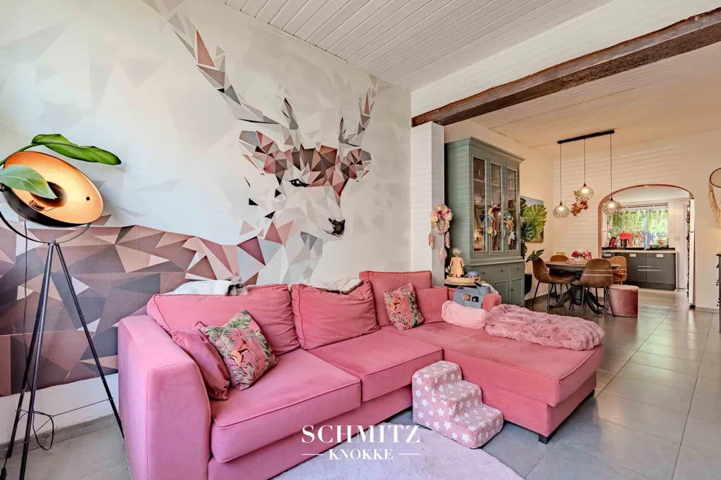 Séjour - Maison Charmante avec Terrasses à Knokke