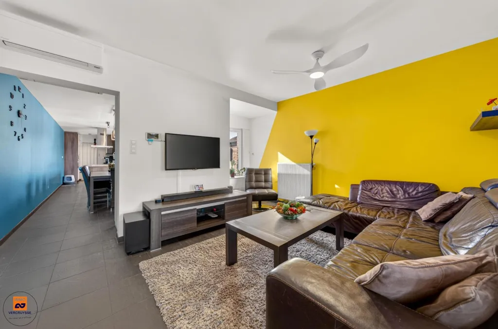 Living Room - Renovated House with Terrace in Evergem