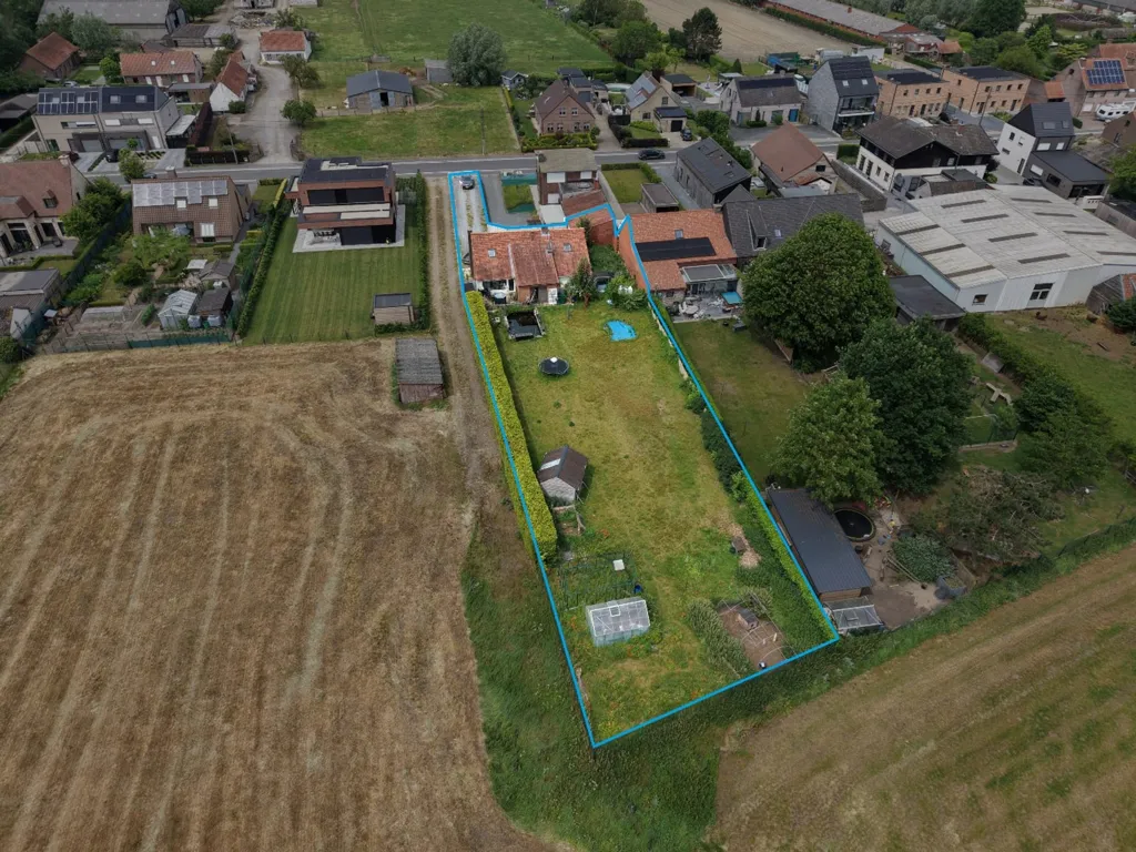 Vue aérienne - Maison à Rénover avec Jardin à Lievegem