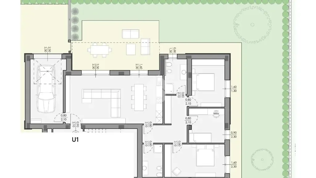 Plaan - Modern-Classic Quadrilocale with Garden in Carpi